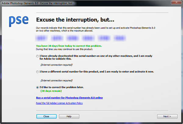 Adobe Photoshop Elements 8 Serial Number