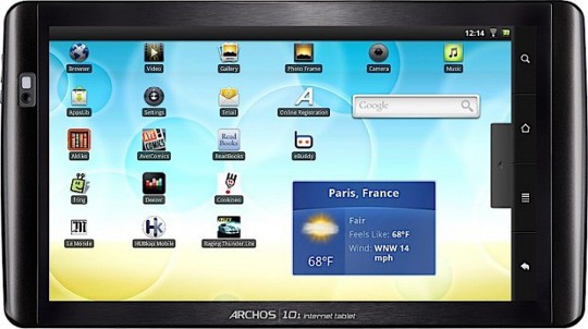 Laptop Thoughts: The Latest Android from Archos: The 101 Internet Tablet